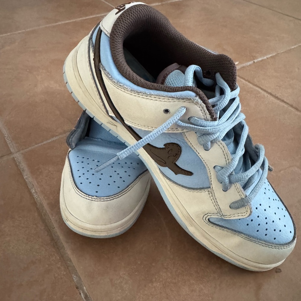 Kids Blue and White Sneakers